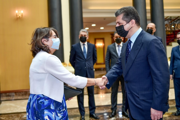 سەرۆکی حکومەتی هەرێمی کوردستان پێشوازی لە جێگری وەزیری دەرەوەی ئیتاڵیا کرد