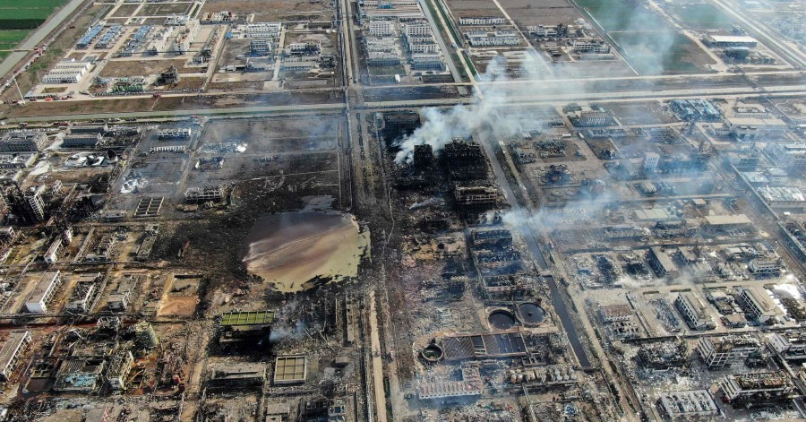 تەقینەوەی وێستگەیەکی ماددەی کیمیاوی لە چین بۆ بە هۆی کوژران و بریندار بوونی زیاتر لە ٦٥٠ کەس