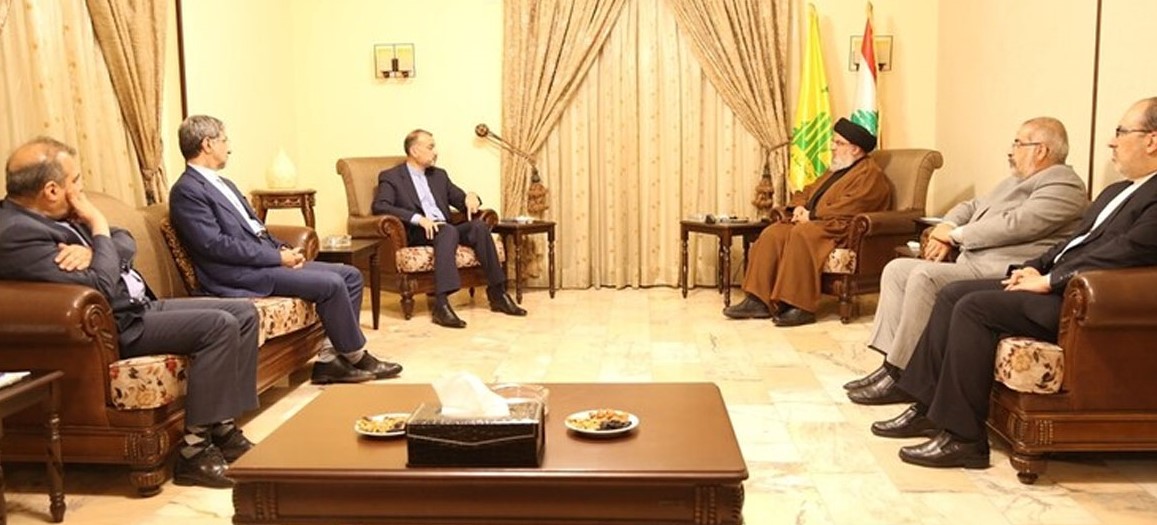 حەسەن نەسرۆڵلا سکرتێری گشتی حێزبۆڵڵای لۆبنان پێشوازی لە وەزیری دەرەوەی ئێران و شاندێکی ووڵاتەکەی کرد