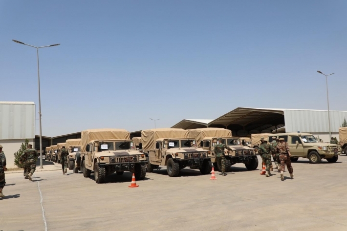 ئەمریكا دەیان ئۆتۆمبێلی سەربازیی پێشكەشی وەزارەتی پێشمەرگە كرد