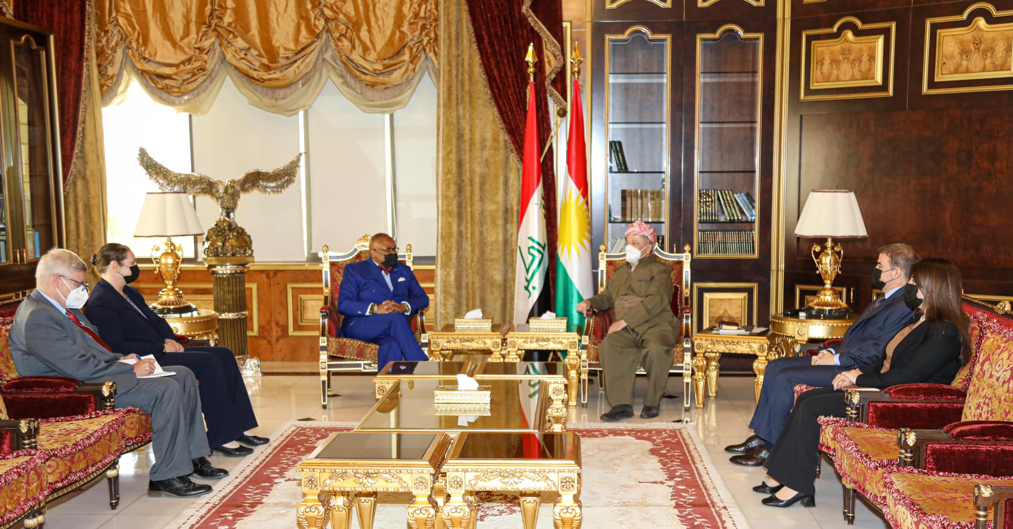 سەرۆك بارزانی پێشوازی لە كونسوڵی نوێی ئەمریكا لە هەولێر کرد