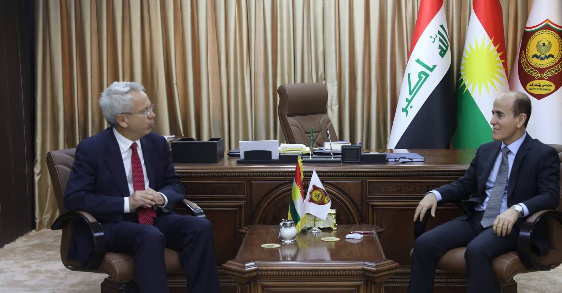 کونسوڵی گشتی بەریتانیا لە دیداری وەزیری پێشمەرگەدا ڕایگەیاند : شەرەفێکی گەورەیە هاوکاری ئێوەین