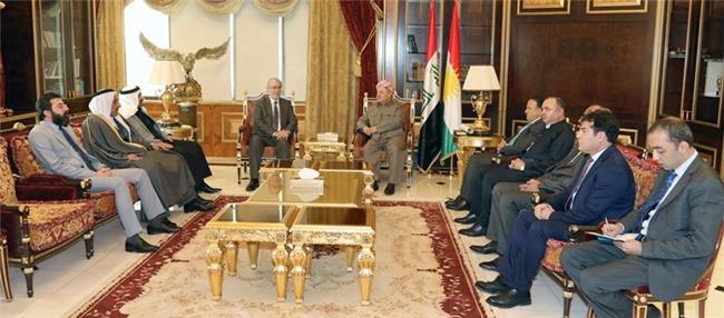 سەرۆك بارزانی پێشوازی لە ژمارەیەك نوێنەری پارێزگای نەینەوا لە ئەنجوومەنی نوێنەرانی عێراق دەكات