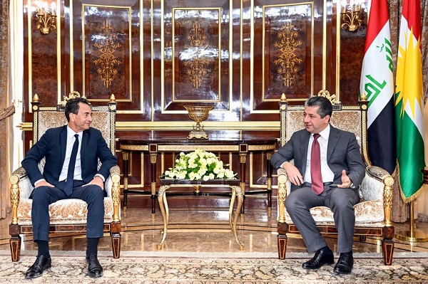 مەسروور بارزانی سه‌رۆكی حکوومەت پێشوازى کرد له‌ باڵیۆزى فه‌ڕه‌نسا لە عێراق