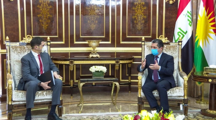 سەرۆکی هەرێمی کوردستان پێشوازی لە بەرپرسێکی وەزارەتی دەرەوەی ئەمریکا کرد