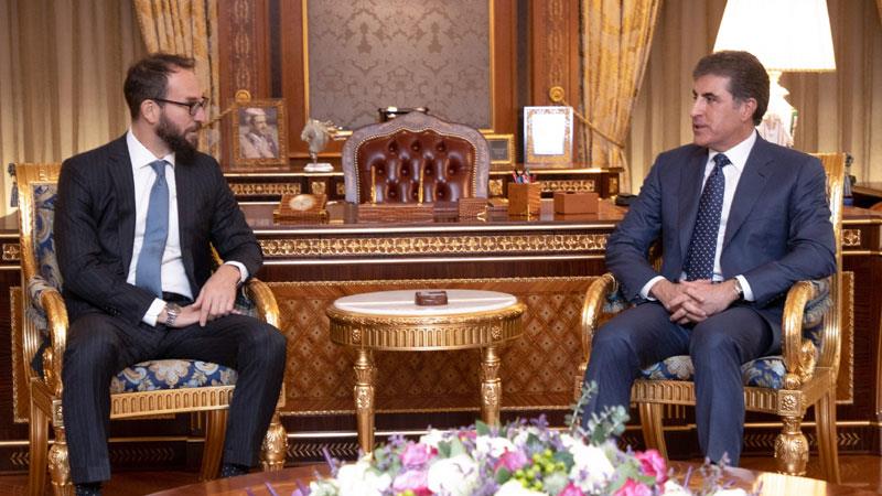 نێچیرڤان بارزانی‌ و كونسوڵی‌ ئه‌مریكا جه‌خت له‌ هه‌ماهه‌نگیی ئه‌منیی نێوان سوپای عێراق و پێشمه‌رگه‌ ده‌كه‌نه‌وه‌