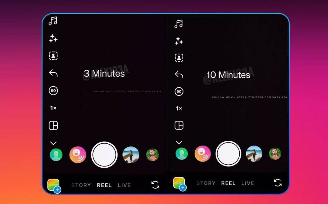 ئینستاگرام بەنیازە ماوەی ڤیدیۆکانی ڕیڵز بۆ ١٠ خولەک زیاد بکات