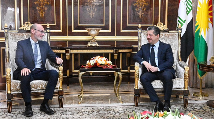 مەسروور بارزانی پێشوازی لە باڵیۆزی بەریتانیا لە عێراق کرد