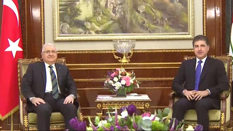 سه‌رۆكی هه‌رێمی كوردستان و وه‌زیری به‌رگریی توركیا كۆبونه‌وه‌