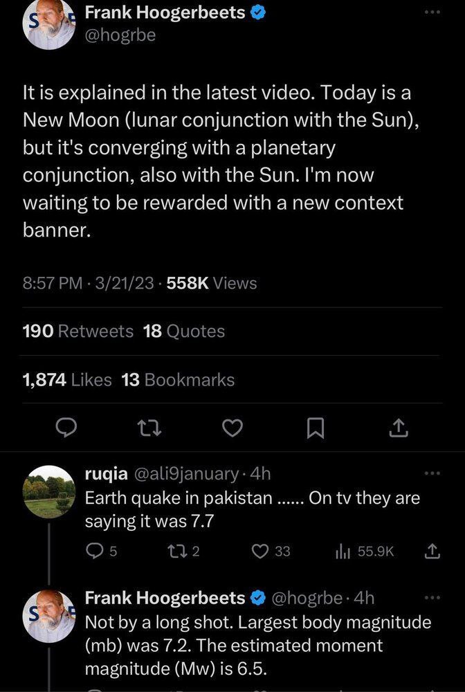 بانگەشەی مشتومڕاوی پێشگووی هۆڵەندی: ڕۆژی مانگی نوێ، هۆکاری بوومەلەرزە سەختەکەی ئەفغانستان و پاکستان!