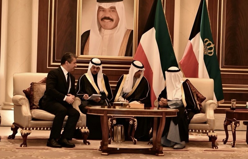 سەرۆکی حکوومەتی هەرێمی کوردستان بەشداری لە پرسەی میری کۆوەیت کرد