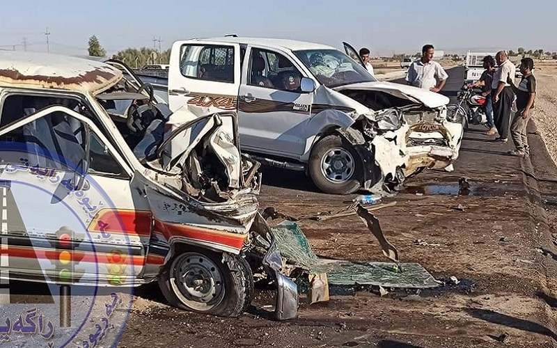 ڕووداوێکی هاتووچۆ لە گەرمیان ٩ قوربانی لێکەوتەوە