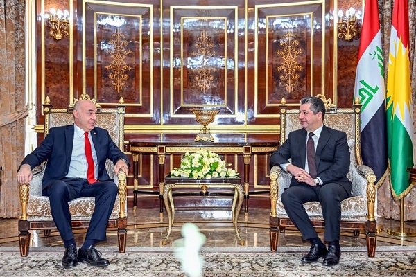 مەسروور بارزانی سەرۆکی حکوومەتی هەرێمی کوردستان، پێشوازی کرد لە باڵیۆزی تورکیا لە عێراق