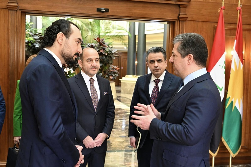 مەسروور بارزانی پێشوازی لە سەرۆکی ئەنجوومەنی بەڕێوەبردنی بانکی (التنمیة)ــی عێراقی کرد