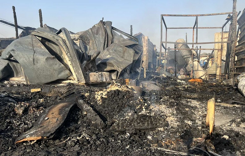 هەولێر/ لە کەمپێکی ئاوارەکانی شەنگال ئاگر کەوتەوە