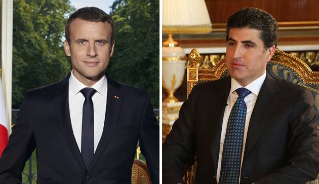 نێچیرڤان بارزانی لە پەیوەندییەکی تەلەفۆنیدا لەگەڵ ماکرۆن پڕۆسەی سیاسی عێراقیان بە گشتی تاوتوێ کرد