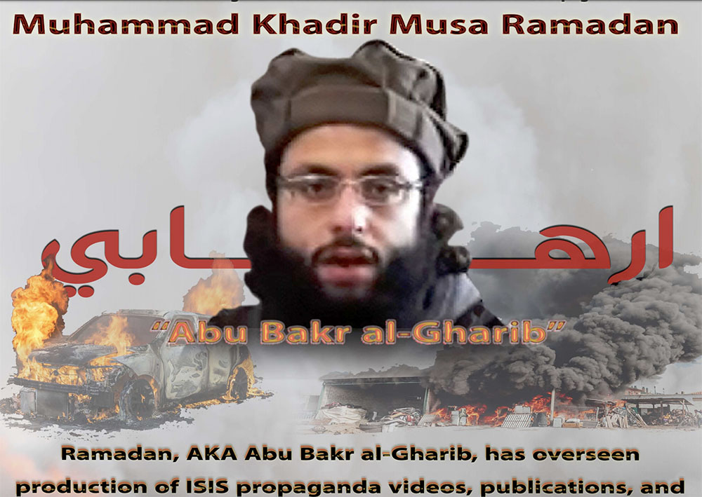 دیاری سێ میلیۆن دۆلاری ئەمریکا بەرامبەر پێدانی زانیاری سەبارەت بە سەرکردەیەکی داعش