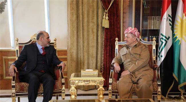 سەرۆك بارزانی پێشوازی لە سەرۆكی ڕەوتی غەددی سووریا کرد