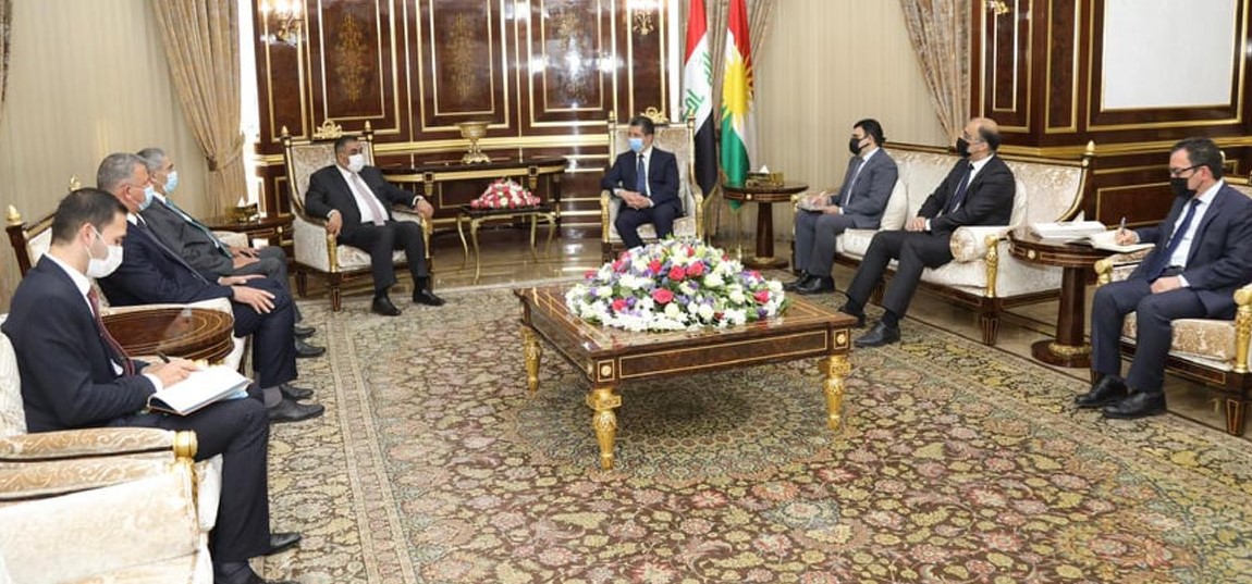 مەسروور بارزانی سەرۆکی حکوومەتی هەرێمی کوردستان لەگەڵ پارێزگاری بانکی ناوەندی عێراق کۆبوەوە