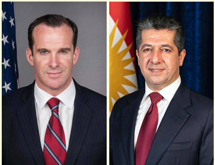 برێت مەکگۆرک بەرپرسی ‌هەماهەنگی کاری کۆشکی سپی بۆ کاروباری ڕۆژهەڵاتی ناوەڕاست و باکووری ئەفریقیا پەیوەندییەکی تەلەفۆنی لەگەڵ سەرۆکی حکوومەت ئەنجامدا