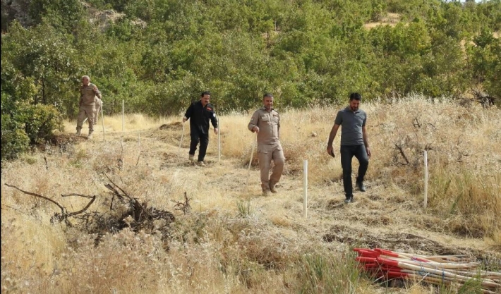 لە دهۆک زیاتر له‌ 14 هه‌زار مه‌تر دوجا زه‌وى له‌ مین پاككرایه‌وه‌