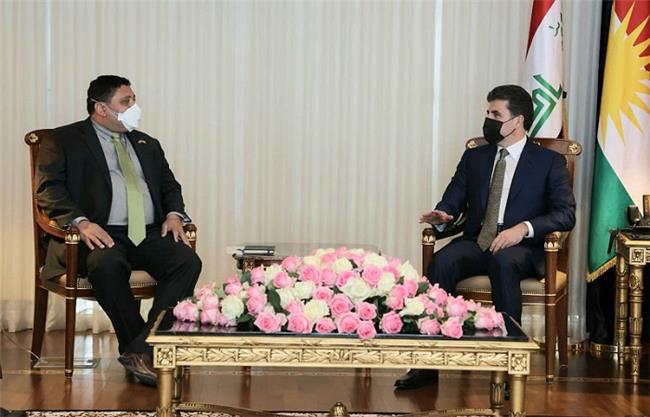 نێچیرڤان بارزانی سەرۆکى هەرێمى کوردستان لەگەڵ جێگرى نێردەى تایبەتى ئەمریکا بۆ سووریا کۆبووەوە