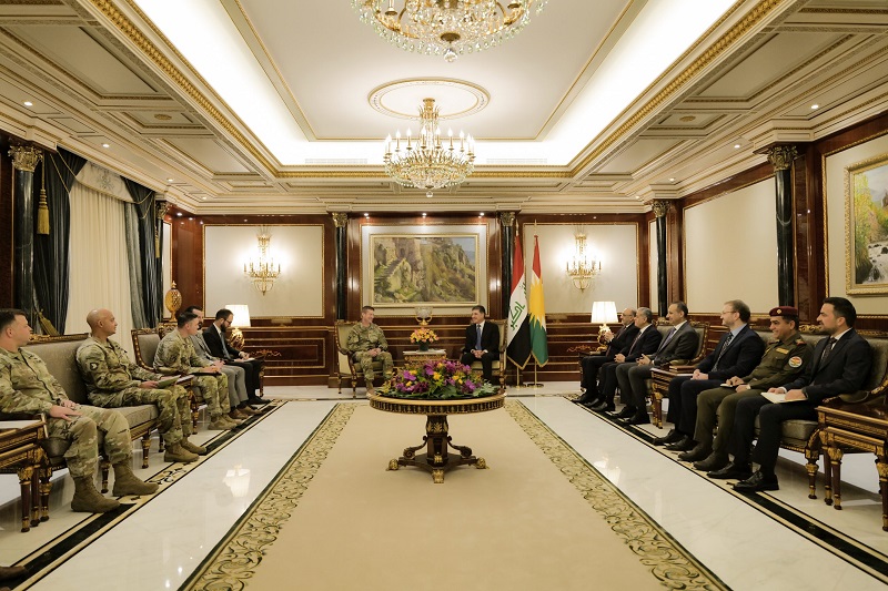 سه‌رۆكى هه‌رێمى كوردستان پێشوازى له‌ شاندێكی هاوپه‌یمانان كرد