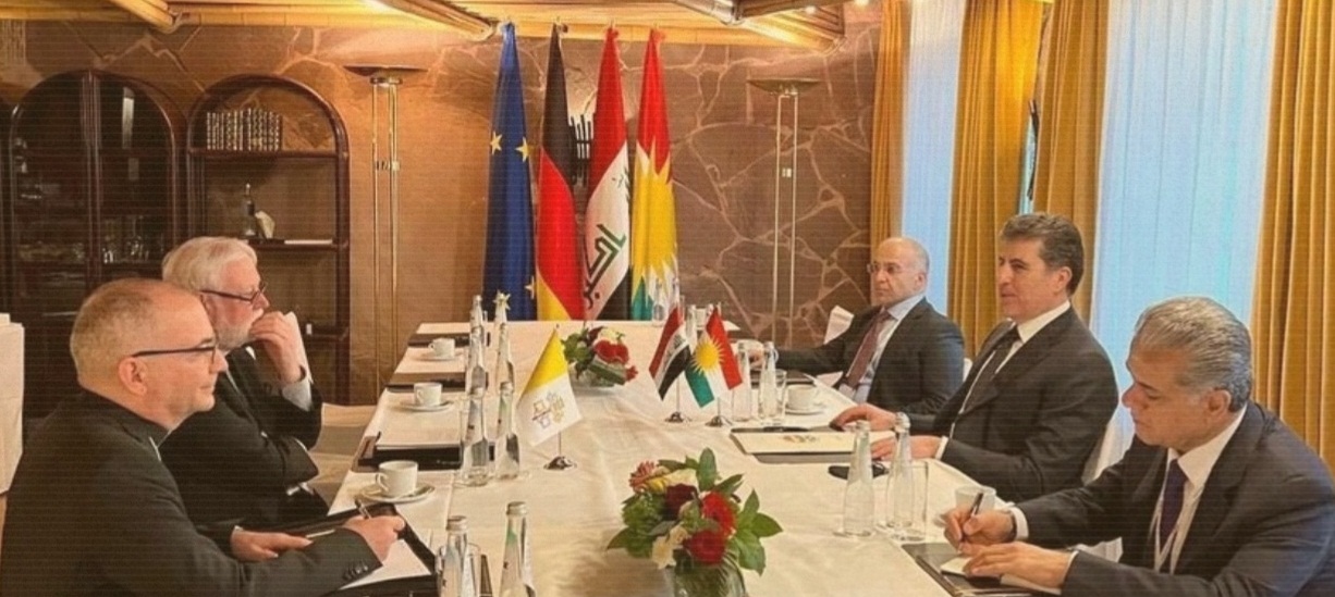 نێچیرڤان بارزانی سەرۆکی هەرێمی کوردستان له‌گه‌ڵ وه‌زیری ده‌ره‌وه‌ی ڤاتیكان كۆبووه‌وه‌