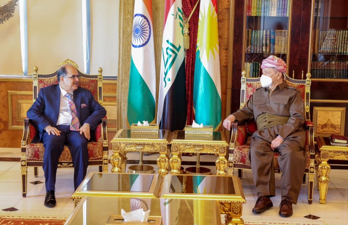 سەرۆک بارزانی پێشوازیی لە شاندێکی وەزارەتی دەرەوەی هیندستان کرد