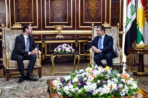 مەسروور بارزانی سه‌رۆكی حکوومەت پێشوازى له‌ كونسوولى گشتی نوێى به‌ریتانیا کرد